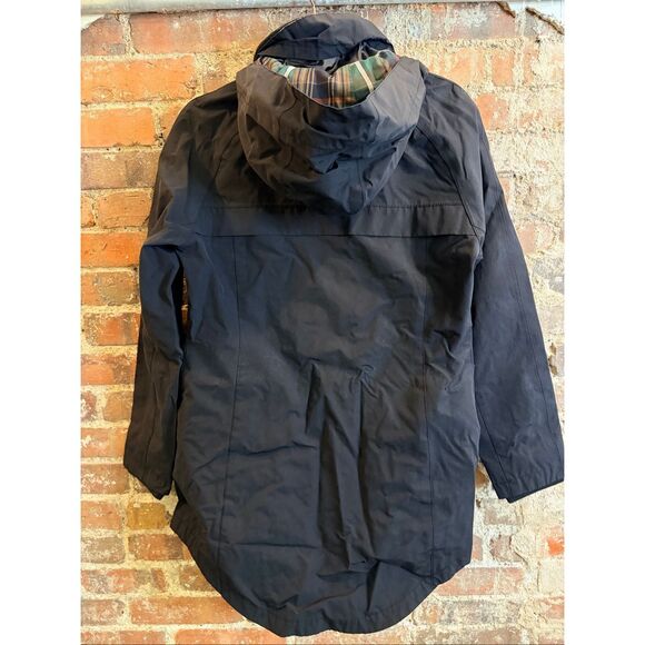 (More photos)PENDLETON • Black/Plaid Cotton/poly blend Rain Jacket Coat • Ladies - Picture 3 of 13